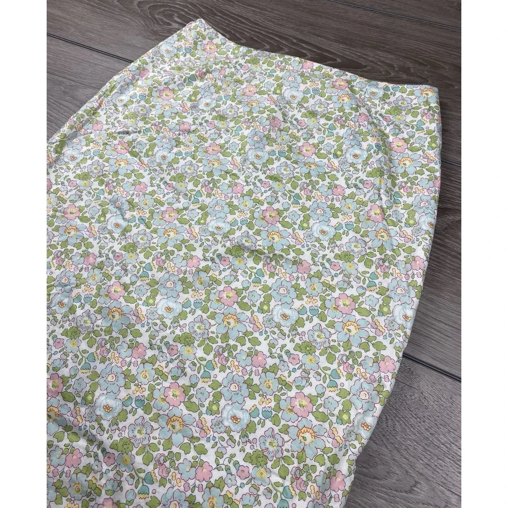 Rebecca Taylor Women's Floral Patterned Tie Skort White Pink Green Size 10